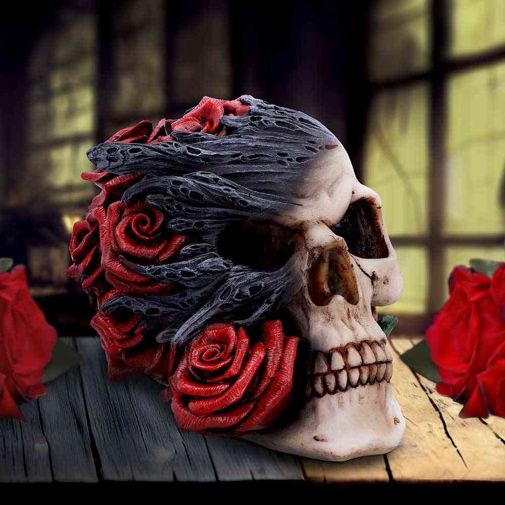 Nemesis Now - Soul Rose Figurine - Crâne - Multicolore